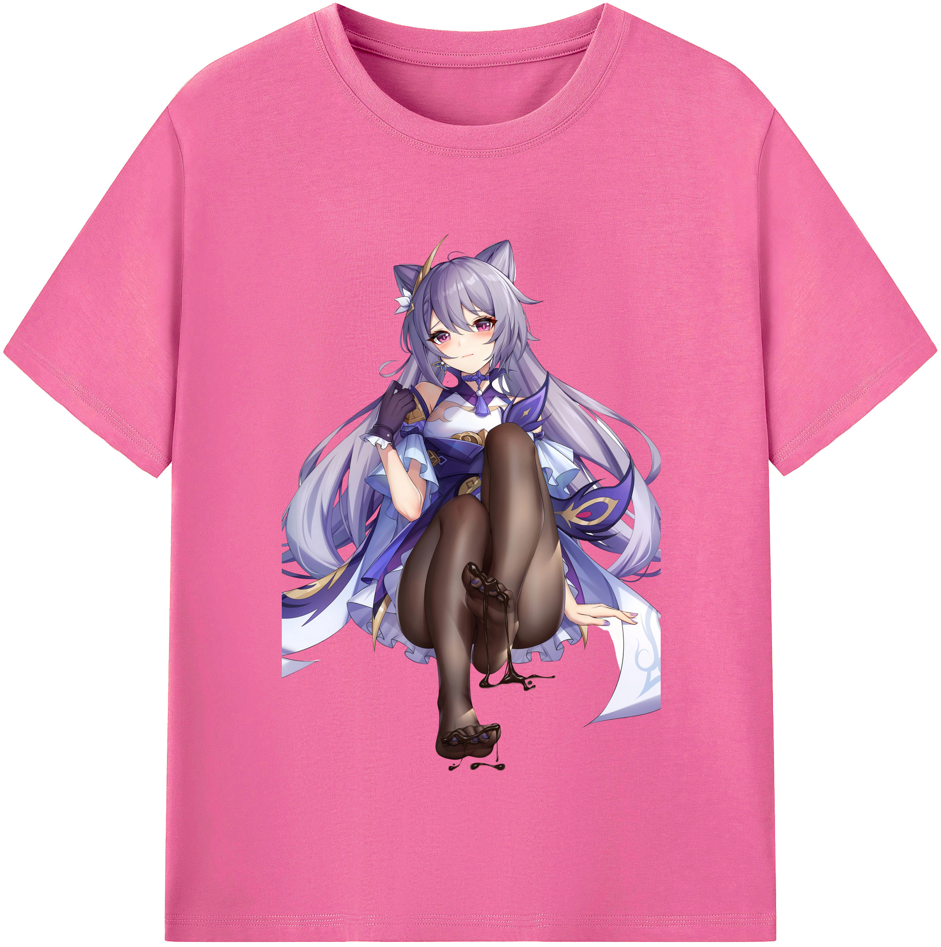 げんし神 刻晴 こくせい genshin Kokusei レディースカジュアルプリントTシャツ（綿100％）